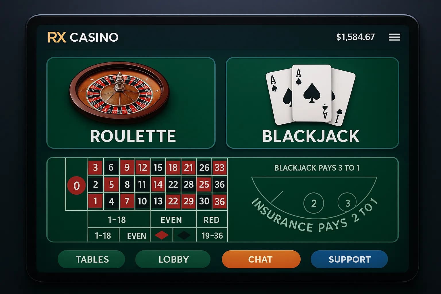 Tables VIP privées Evolution Gaming