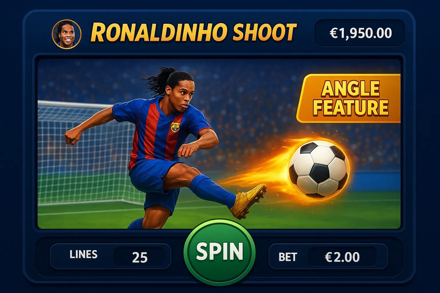 Ronaldinho Scores Shoot & Win screenshot 1